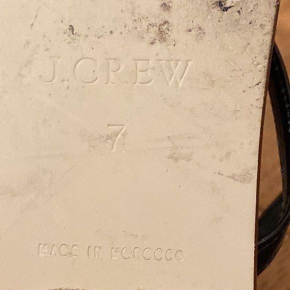 J. Crew Black leather Clara sandals. Made in Italy . Size 7.5 - Picture 7 of 8